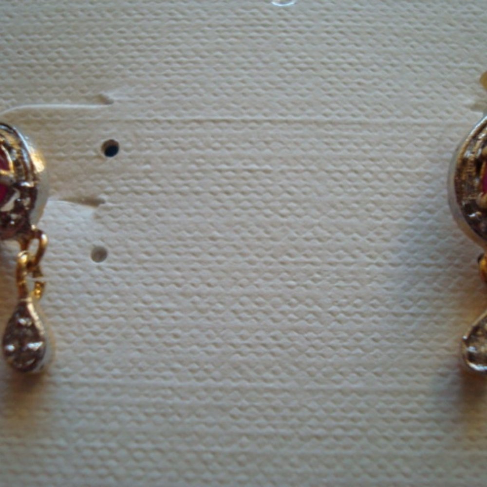 NIP RUBY PENDANT/EARRINGS SET - Picture 3 of 5